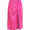 image:imageWomens Sheer Modal Twist Front Knee Length Swim Coverup SkirtPrism Pink