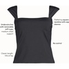image:imageWomens Square Neck Underwire Square Back Tankini Swimsuit TopBlack