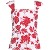 image:imageWomens Square Neck Underwire Square Back Tankini Swimsuit TopRed Graphic Floral