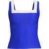 image:imageWomens Texture Square Neck Tankini Swimsuit Top Adjustable StrapsElectric BlueWhite Texture