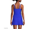 image:imageWomens Texture Square Neck Tankini Swimsuit Top Adjustable StrapsElectric BlueWhite Texture