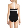 image:imageWomens Texture VNeck Halter Tankini Swimsuit TopBlackWhite