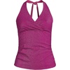 image:imageWomens Texture VNeck Halter Tankini Swimsuit TopBright Magenta Shine