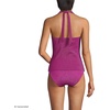 image:imageWomens Texture VNeck Halter Tankini Swimsuit TopBright Magenta Shine