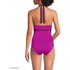 image:imageWomens Texture VNeck Halter Tankini Swimsuit TopCrimson RoseDark Wine