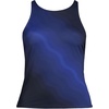 image:imageWomens Tugless High Neck Strappy Back Tankini Swimsuit TopBlue Wavy Ombre