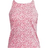 image:imageWomens Tugless High Neck Strappy Back Tankini Swimsuit TopCoral RoseWhite Ditsy Lilies