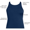 image:imageWomens Tugless High Neck Strappy Back Tankini Swimsuit TopDeep Sea Navy