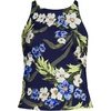 image:imageWomens Tugless High Neck Strappy Back Tankini Swimsuit TopDeep SeaBlue Floral Tropic