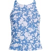 image:imageWomens Tugless High Neck Strappy Back Tankini Swimsuit TopLake Blue Blossom Floral