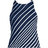 image:imageWomens Tugless High Neck Strappy Back Tankini Swimsuit TopNavyWhite Variegated Stripe