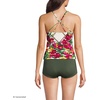 image:imageWomens Tugless High Neck Strappy Back Tankini Swimsuit TopTropical FloralEgret White
