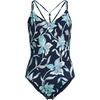 image:imageWomens Tugless QuickDry VNeck MultiWay High Leg One Piece SwimsuitTropic FloralNavy