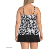 image:imageWomens Tulip Hem Tankini TopBlack Blossom Floral
