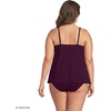 image:imageWomens Tulip Hem Tankini TopDark Wine
