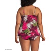 image:imageWomens Tulip Hem Tankini TopDark Wine Multi Tropical Palm
