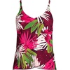 image:imageWomens Tulip Hem Tankini TopDark Wine Multi Tropical Palm