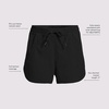 image:imageWomens Woven Packable 3 Dolphin Hem Swim Coverup ShortsBlack