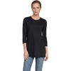 image:imageLands End Womens 34 Sleeve Supima Cotton Crewneck TunicBlack