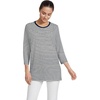 Deep Sea/Ivory Micro Stripe