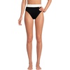 image:imageLands End Womens Chlorine Resistant Reversible Ultra High Leg High Waisted Bikini Swim BottomsBlackEgret Floral Shadow