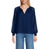 image:imageLands End Womens Clip Dot Chiffon BlouseDeep Sea Navy