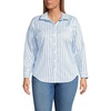 image:imageLands End Womens Cooling Button Front ShirtNavyBlue Sky Double Stripe