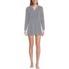 image:imageLands End Womens Cotton Jersey Long Sleeve Hooded Swim Coverup DressDeep Sea Navy Mini Stripe