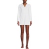 image:imageLands End Womens Cotton Jersey Long Sleeve Hooded Swim Coverup DressWhite