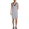 image:imageLands End Womens Cotton Jersey Sleeveless Swim Coverup DressWhiteDeep Sea Stripe