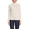 image:imageLands End Womens Cotton Pointelle Turtleneck SweaterFresh Ivory