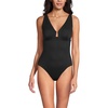 image:imageLands End Womens Crepe Rectangular Wire One PieceBlack