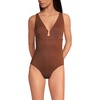 image:imageLands End Womens Crepe Rectangular Wire One PieceDark Cinnamon