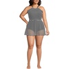 image:imageLands End Womens Crochet Monokini Swim Dress SwimsuitBlackWhite