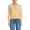 image:imageLands End Womens Cropped Fine Gauge Crew Neck Cardigan SweaterSweet MangoIce Blue Breton