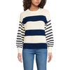 image:imageLands End Womens Drifter Jersey Crewneck SweaterNavyFresh Ivory Wide Stripe