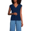 image:imageLands End Womens Drifter Modern Cable V Neck Vest SweaterDeep Sea Navy
