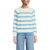 image:imageLands End Womens Drifter Raglan Sleeve Easy Fit SweaterFresh IvoryBlue Stripe