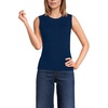 image:imageLands End Womens Fine Gauge Baby Cable Crew Neck Sleeveless SweaterDeep Sea Navy