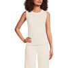 image:imageLands End Womens Fine Gauge Baby Cable Crew Neck Sleeveless SweaterFresh Ivory
