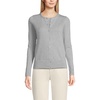 image:imageLands End Womens Fine Gauge Cotton Cardigan SweaterGray Heather