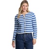 Muted Cobalt/Ivory Stripe