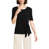 image:imageLands End Womens Lightweight Jersey Tie Front TopBlack
