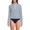 White/Deep Sea Navy Stripe
