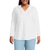 image:imageLands End Womens Long Sleeve Slub Hooded PopoverWhite