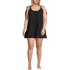 image:imageLands End Womens New Tiered Cover Up Mini DressBlack