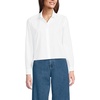 image:imageLands End Womens No Iron Boxy Cropped ShirtWhite