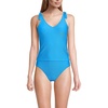 image:imageLands End Womens Ottoman Rib Tie Shoulder Tankini TopFreshwater Blue Ottoman