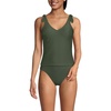 image:imageLands End Womens Ottoman Rib Tie Shoulder Tankini TopRich Olive Green Ottoman