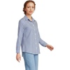 White/Cobalt Blue Stripe